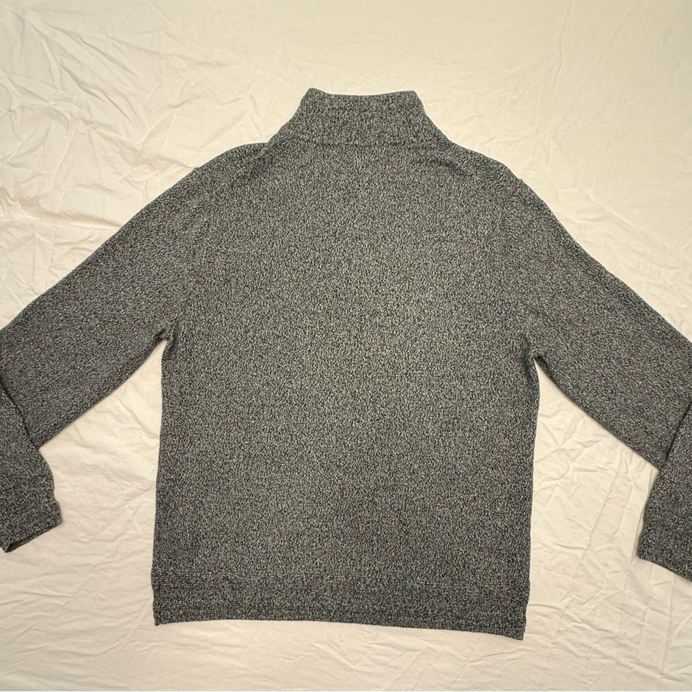 J. Crew Men's Charcoal Melange Zip-Up Sweater Size M - Picture 3 of 4